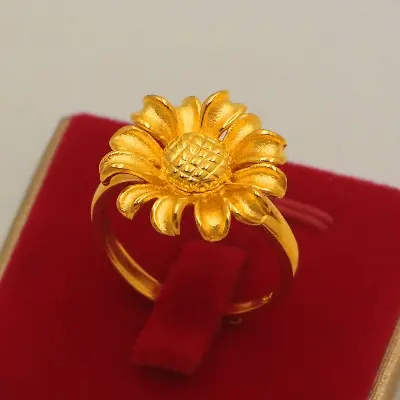 Picture of High-Quality Plated Sunflower Ring