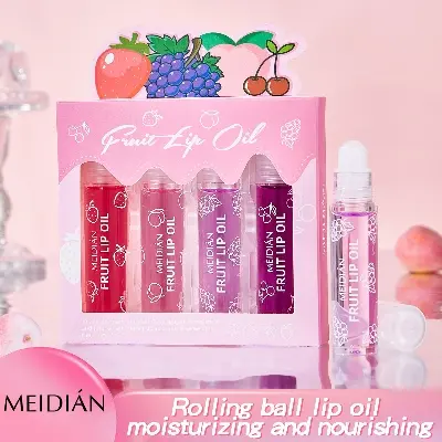 Picture of Roller Ball Fruit Lip Oil Set: Liquid Lipstick & Lip Gloss