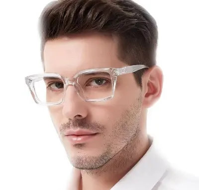 Picture of Retro Big Frame Transparent Glasses - Fashion For Men