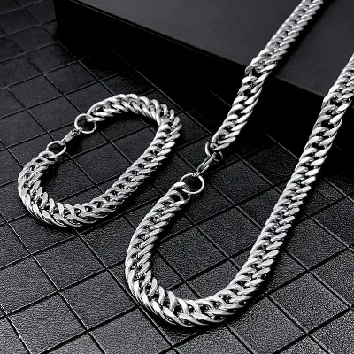Picture of Stainless Steel Silver Chain Necklace For Men