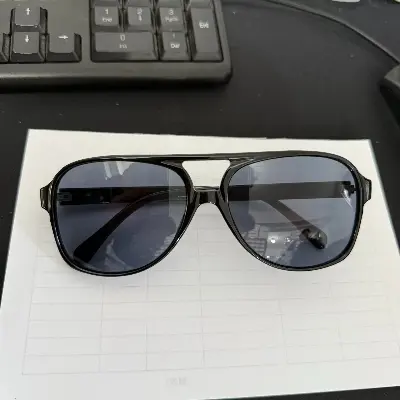 Picture of Vintage Double Bridge Pilot Sunglasses for Men