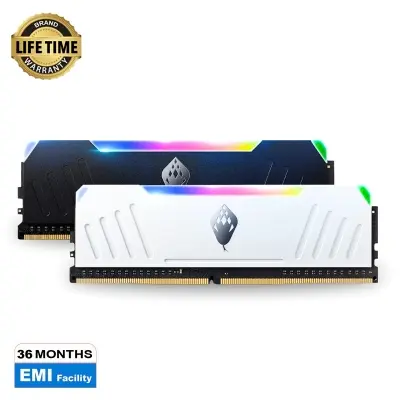 Picture of Anacomda 16GB DDR-4 3200MHz Eryx Tataricus RGB Gaming RAM(WHITE & BLACK)