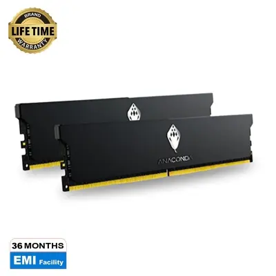 Picture of Anacomda King Snake 16GB DDR5 6000MHz Desktop Gaming RAM - White Heatsink(BLACK)