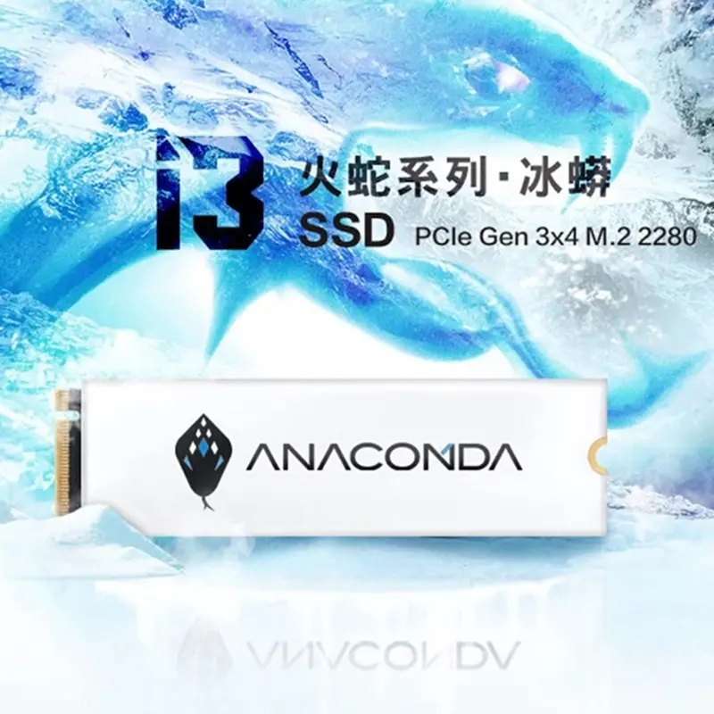 Picture of Anacomda 512GB M.2 NVMe PCIe Gen3x4 Internal SSD(White,512GB)