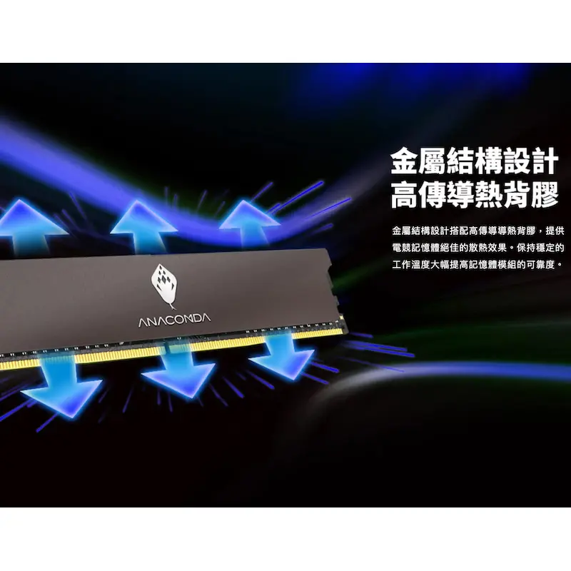 Picture of Anacomda King Snake 16GB DDR5 6000MHz Desktop Gaming RAM - White Heatsink(BLACK)