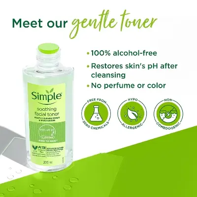 Picture of Simple Kind To Skin Soothing Facial Toner 200ml