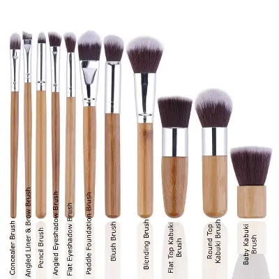 Picture of Professional Bamboo Makeup Brush Set - 11 Piece