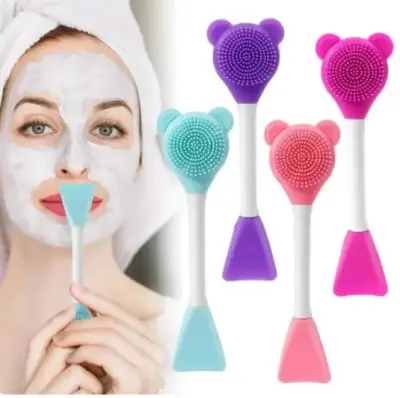 Picture of 1Pcs Bear Silicone Double Head Facial Mask Brush