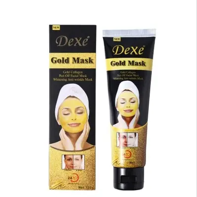 Picture of Dexe Gold Collagen Peel Off Facial Mask for Men - Whitening & Anti-Acne Blackhead Remover 120g
