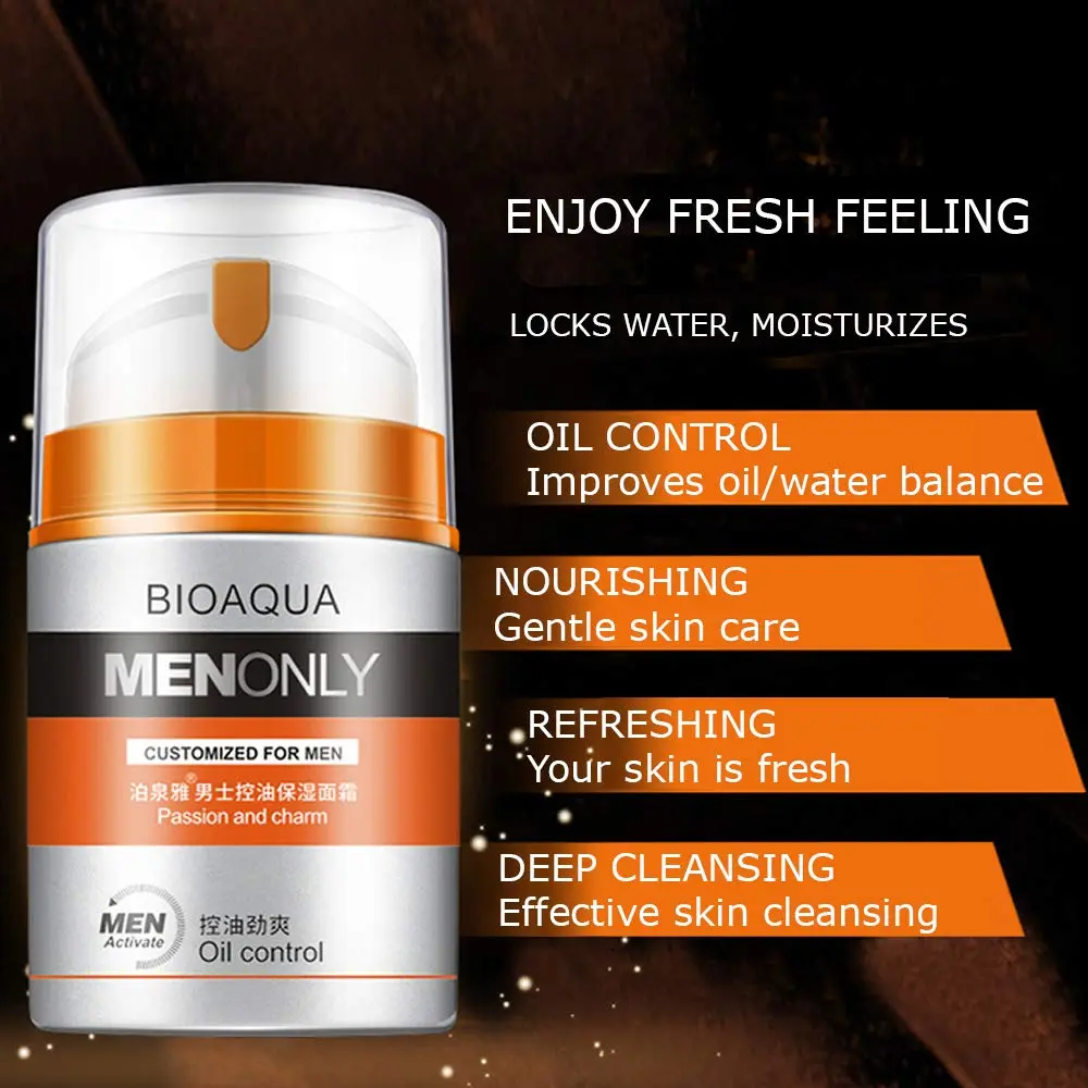 Picture of BIOAQUA MenOnly Oil Control Deep Hydrating Moisturizing Oil-control Face Cream-50g