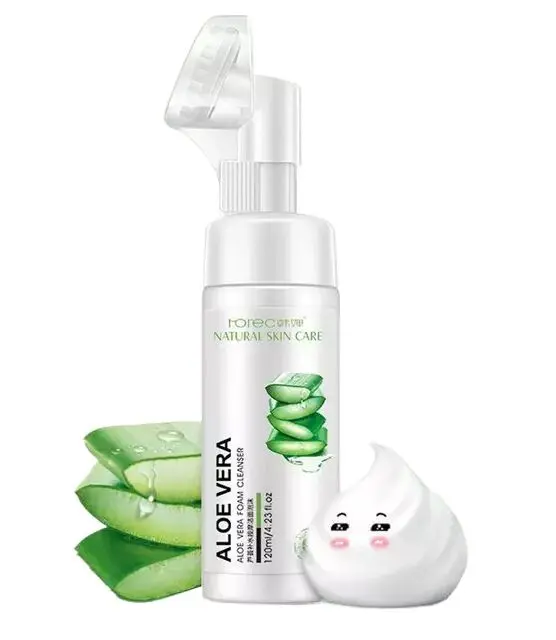 Picture of HCHANA Aloe Massage Cleansing Foam Gentle Deep Cleansing Long Lasting Moisturizing Facial Mousse Aloe Massage Facial Cleanser 120ml