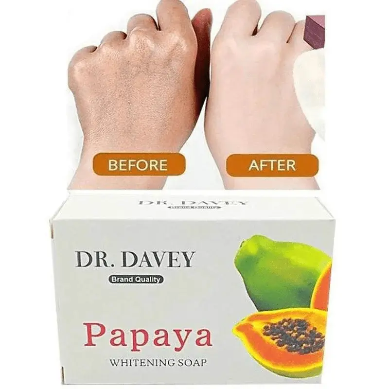 Picture of Dr Davey Papaya Whitening Body Soap 100g - Moisturizing & Hydrating Bath Bar(Fresh)
