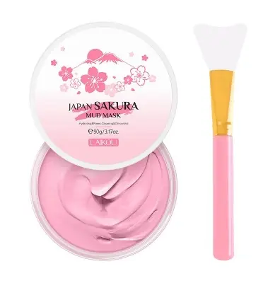 Picture of Laikou Japan Sakura Mud Mask 90gm + Facial Mask Brush