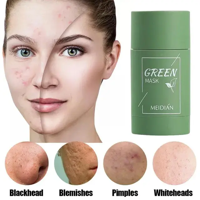 Picture of Green Tea Face Mask Stick Natural Nourish Skin Organic Clay Mask Stick Oil Control