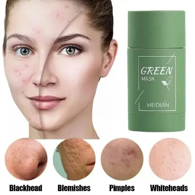 Picture of Green Tea Face Mask Stick Natural Nourish Skin Organic Clay Mask Stick Oil Control