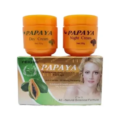Picture of FEIQUE Papaya Cream For Face Anti Freckle Day Cream + Night Cream + Pearl Cream