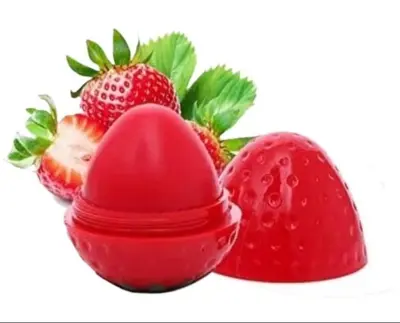Picture of Strawberry Shape Lip Balm For Softer Lips