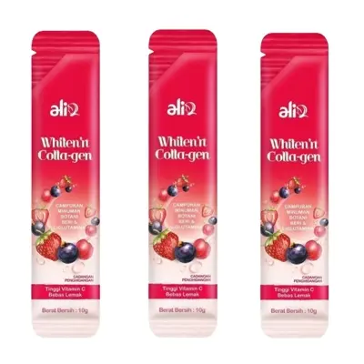 Picture of ALIA Whiten'N Colla-Gen Botanical Beverage Mix Berries & L-gluta (Made in Malaysia)(3piece X 10gram)
