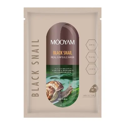 Picture of MOOYAM Real Capsule Hydrating Moisturizing Anti-Aging Facial Mask 25ml(Black Snail)