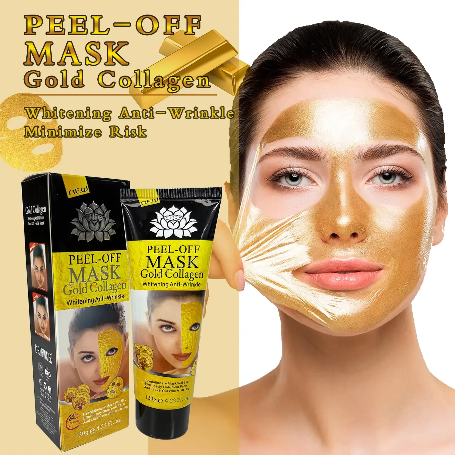 Picture of Gold Collagen Peel-Off Mask Blackhead Remover Mask 120g