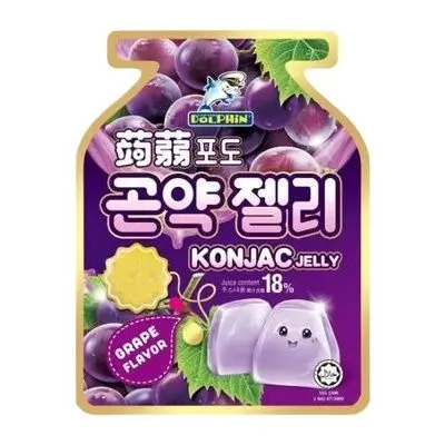 Picture of Konjac Jelly Mango/Grape/Lychee/Peach/Japan & Korea Favourite Halal Jelly Candy 20G(Grape)
