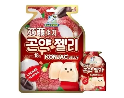 Picture of Konjac Jelly Mango/Grape/Lychee/Peach/Japan & Korea Favourite Halal Jelly Candy 20G(Lychee)