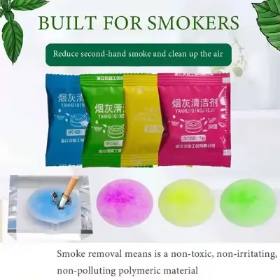 Picture of Be Care Disposable Ashtray Cleaner Household/Car Anti Fly Ash Office Cleaning Smoke Remover Fashionable Lazy Odor 6Color 6piece