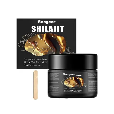 Picture of Googeer Purest Himalayan Shilajit Resin 100% Pure 600mg Maximum Natural Organic Resin with 85+ Trace Minerals & Fulvic Acid for Energy , Immune Support(30g)