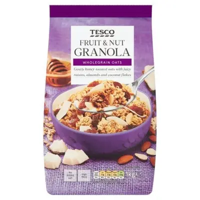 Picture of Tesco Fruit and Nut Granola Wholegrain Oats-1Kg(Uk)