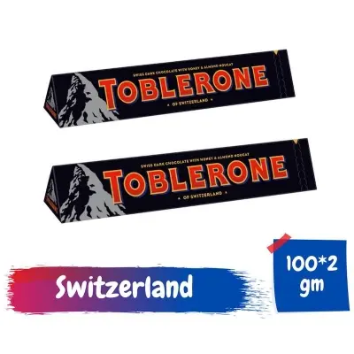 Picture of Toblerone Dark Chocolate Bar 2ps(Switzerland)-100gm per bar