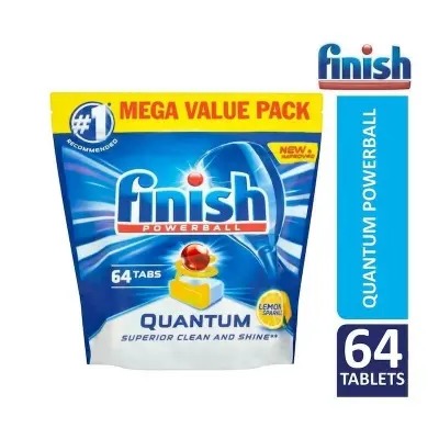 Picture of Finish Powerball Quantum Max Dishwashing Tablet 64Ps