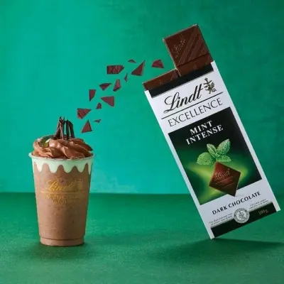 Picture of Lindt Excellence Mint Intense Dark Chocolate -100gm
