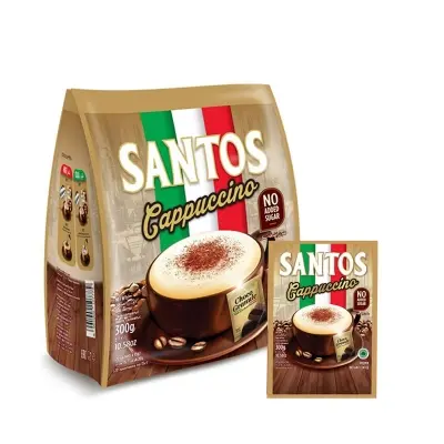 Picture of Santos no added sugar cappuccino 15×20gm