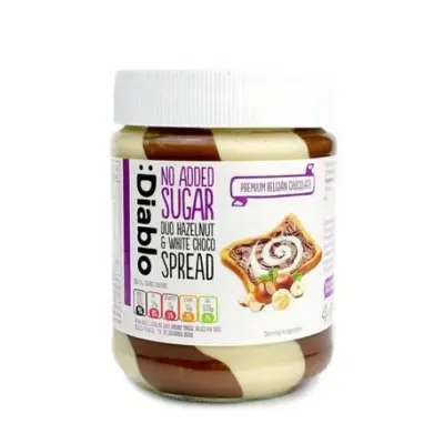 Picture of Diablo Duo Hazelnut & White Chocolate Spread No Added Sugar - 350gm