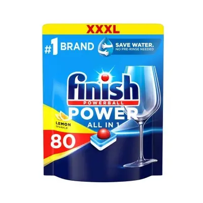 Picture of Finish Powerball All In One Lemon Sparkle 80 Tablets