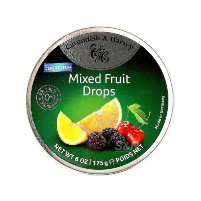 Picture of Cavendish And Harvey Mixed Fruit Drops Candy (Sugar Free) - 175Gm