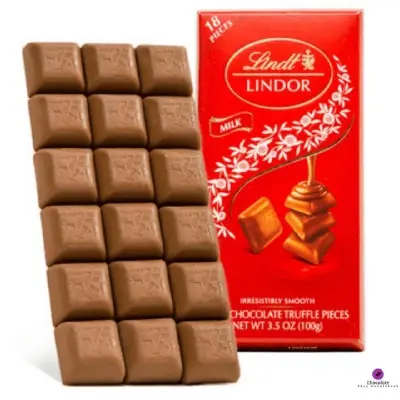 Picture of Lindor Milk Chocolate Bar 100gm UK