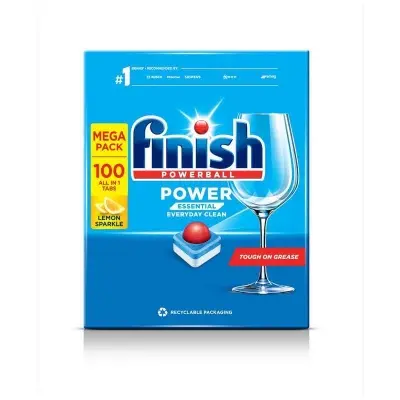 Picture of Finish Powerball All In One Deep Clean Dishwasher(Lemon) - 100 Tablets