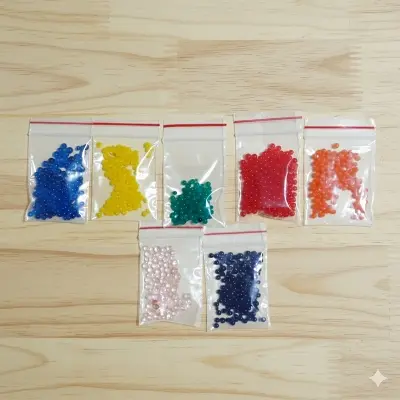 Picture of Rainbow Magic or Jelly Ball - 7 colors (Blue, Red,Orange, yellow,green,purple & transparentor water color)- 100 pcs per packet