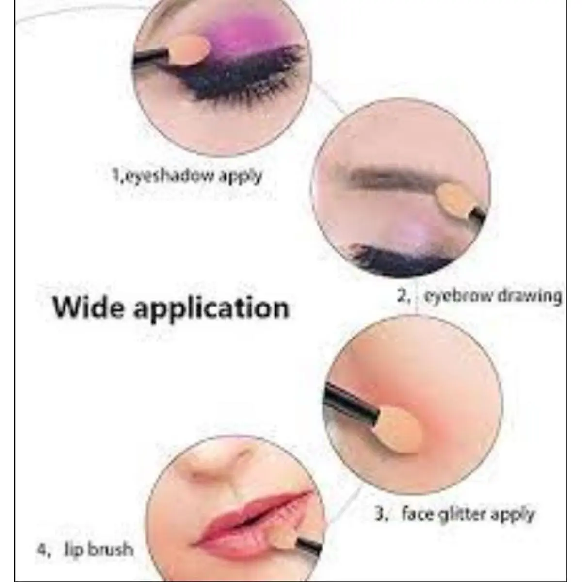 Picture of Eyeshadow or Eyeliner Dual sided Brush - 5 Pieces