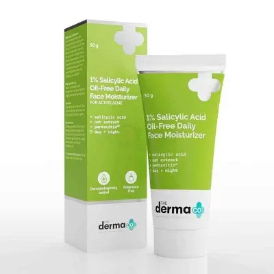 Picture of The Derma Co 1% Salicylic Acid Oil-Free Face Moisturizer Active Acne - 50g new