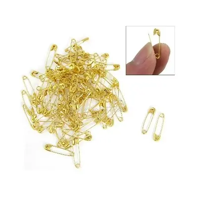 Picture of Safety Pin (Golden-mini size /18mm) - 24 Pieces or 2 Dozens