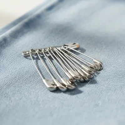 Picture of Safety Pin (Silver) - 24 Pieces or 12 Pairs or 2 Dozens