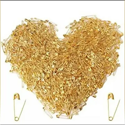 Picture of Safety Pin (Golden-mini size /18mm) - 12 Pieces or 1 Dozen