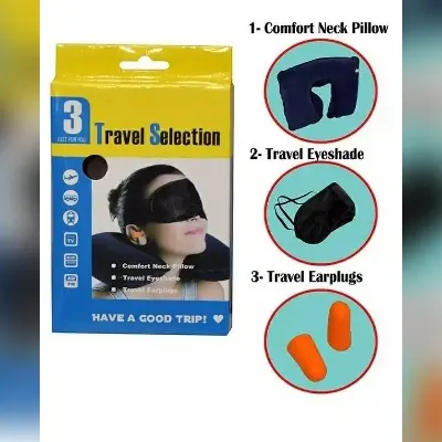 Picture of 3 in 1 Travel bag with Neck Pillow, Eye Mask &Ear Plugs