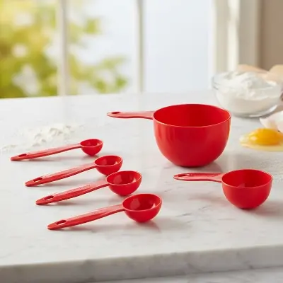 Picture of Measurement Cup Set - 8 Pcs (Red Color)