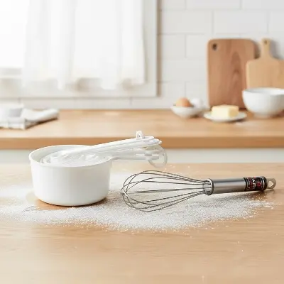 Picture of Measurement Cup with Egg Mixer or Bitter/Beater (Combo of Baking Tools)