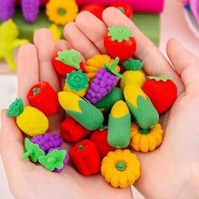Picture of Mini Cute Vegetables and Fruits Erasers or Pencil  Rubbers for Kids (4 Pices)