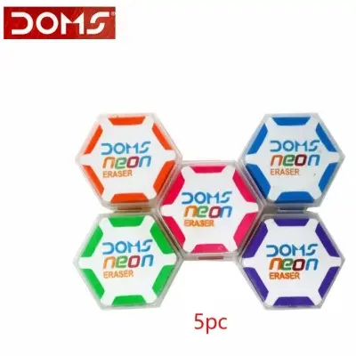 Picture of Doms Pencil Erasers or Rubbers - 5 Pieces