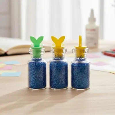 Picture of Glitters 3 Pieces bottles  for Crafting- Blue Colour